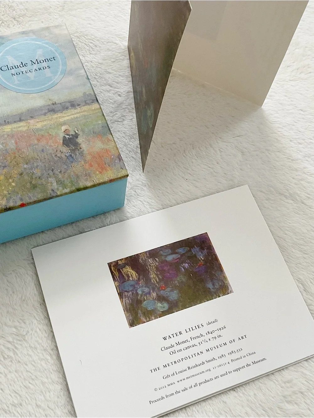 Claude Monet Notecard Box MET Museum 20 Cards 23 Envelopes